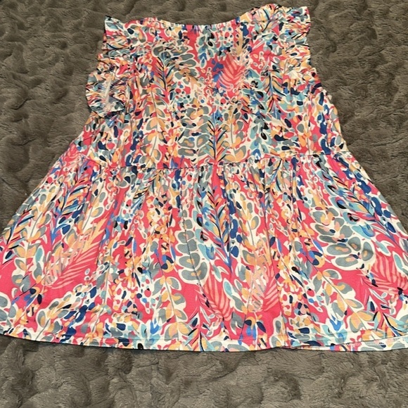 *CLEARANCE*  Printed Flutter Sleeve V-Neck Top - Picture 5 of 5